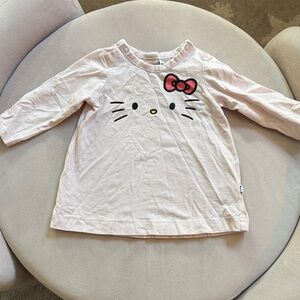 H&M Hello Kitty Light Pink Long Sleeve Tee